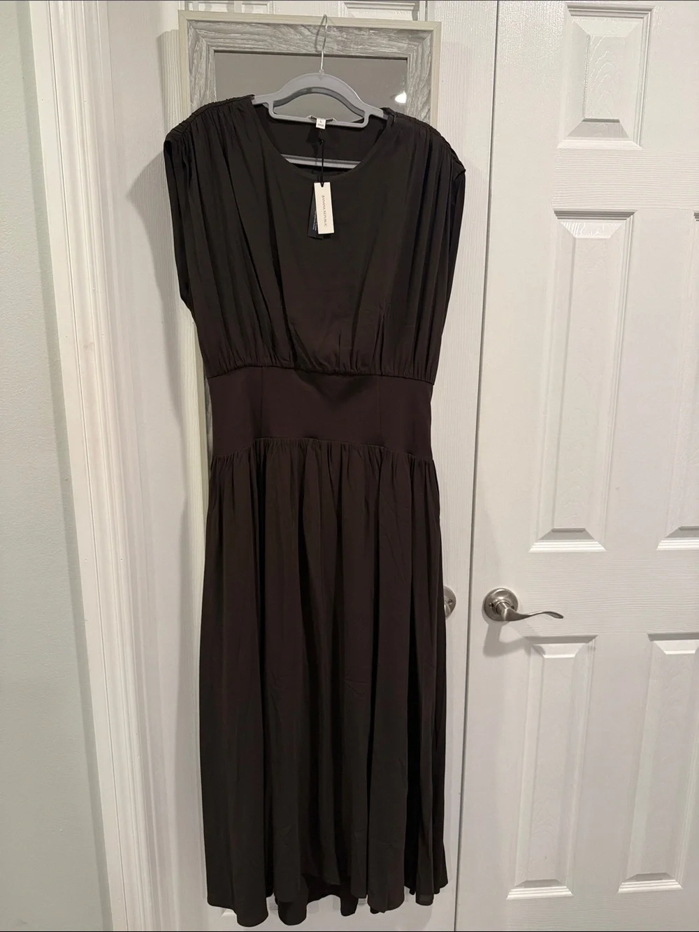 Banana Republic Brown Maxi Dress with Defined Waist